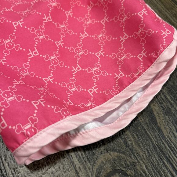 RARE Y2K PAUL FRANK Swimmer PF Skurvy Skull Board Shorts Surf Size 27 Women Pink - Picture 3 of 6